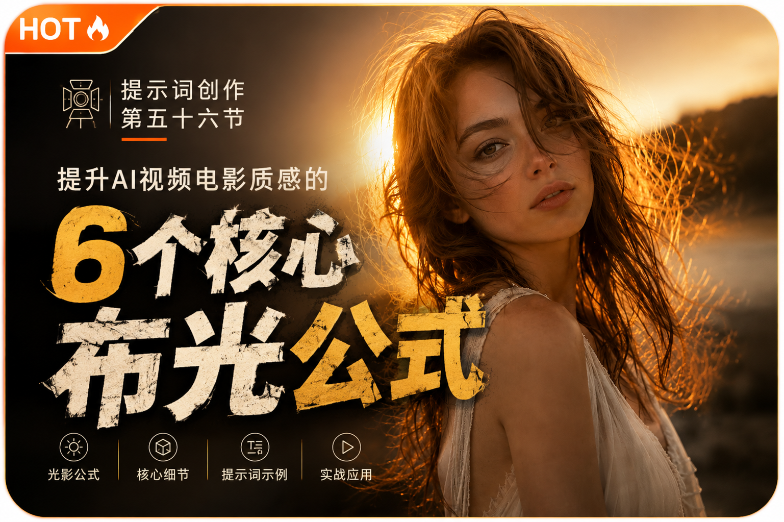 【提示词创作】提升AI视频电影质感的6个核心布光公式